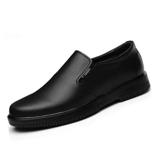 Dress Shoes for Men Men's Non-Slip Waterproof Work Shoes Lightweight Oil-Resistant Casual Footwear for Kitchen Catering