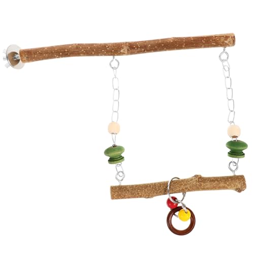 CIYODO 1Set Natural Bird Swing for Parrots Creative Chewing Safe Accessory for Pets Play Stand to Enhance Your Parrot Happiness