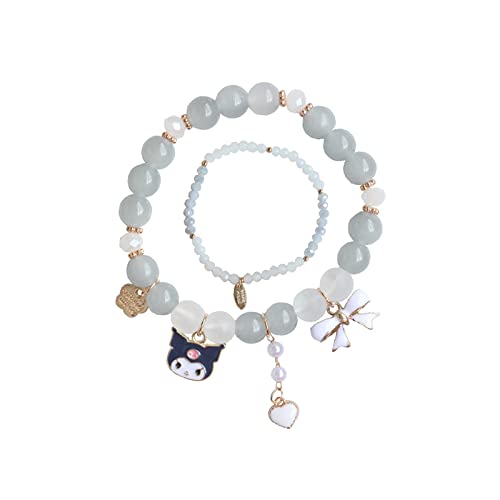 Image of NIQIPOK Cartoon Elastic Crystal Beaded Bracelets Kawaii Bracelets Set for Friendship Jewelry