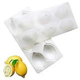 Silikonform,Brotbackform,Silikon Backform,3d Lemon Shape Fruit Silicone,Shape Brownies Cake,3D Backformen DIY Mold,Zitronenform Silikon,für Muffins,Cupcakes,Kuchen,Pudding,Eiswürfel und Gelee