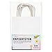 Produktbild folia 21800 - Papiertüten aus Kraftpapier, Geschenktüten, 20 Stück, 18 x 8 x 21 cm, weiß - zum Basteln, Verzieren und Verschenken