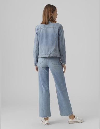 VERO MODA Damen Jacke 10279789 Light Blue Denim S – Ansicht 3
