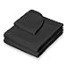 Saloniture 3-Piece Microfiber Massage Table Sheet Set - Premium Facial Bed Cover - Includes Flat and Fitted Sheets with Face Cradle Cover - Black