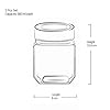 Treo by Milton Cube Storage Containers, Set of 2, Glass Jar with Air Tight Steel Lid, 580 ml each, Transparent Jars for Snacks, Pulses, Masala, Pickles, Cereals, Cookies, Dry Food