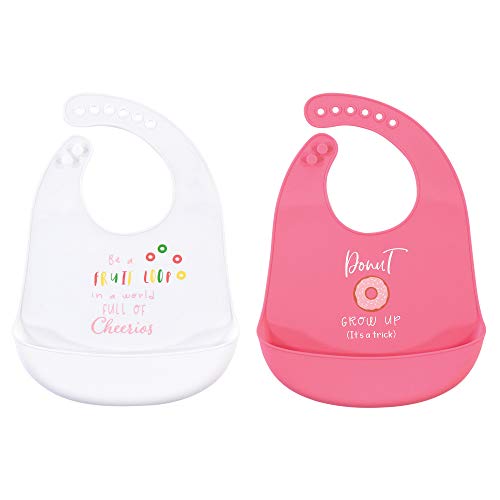Image of Hudson Baby Unisex Baby Silicone Bibs, Fruitloop, One Size
