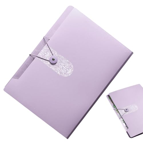 lisutupode アコーディオンファイルオーガナイザー | ファイルストレージオーガナイザー - A4レターサイズ 書類 紙幣 レシートオーガナイザー ファイルホルダー 12ポケット 仕事用 学校用