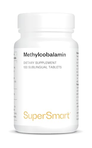 Supersmart - Methylcobalamine - La Forme de Vitamine B12 la plus Optimale - Optimise le Fonctionnement du Système Nerveux | Sans OGM - 100 Sublingual Comprimés.
