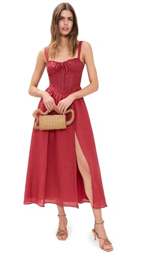BARDOT Women's Esra Midi Dress, Fire Red, 4 at Amazon Women's Clothing store