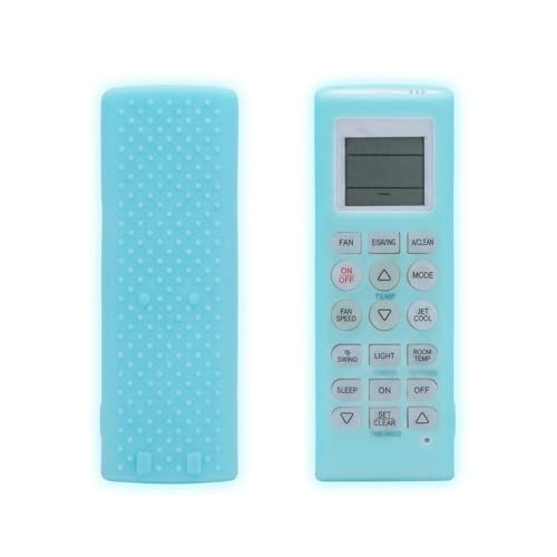 Image of Silicone Cover Compatible with LG Split /Window Inverter Air Conditioner Remote Control, Shockproof, Stylish, Easy to find in Darkness - Glow in Dark Blue-1