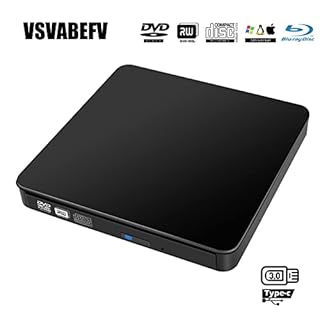 VSVABEFV Graveur DVD Blu-ray USB 3.0 RW graveur CD BD-RE 3D BD lecteur optique lecteur de graveur lecteur de DVD pour Mac OS ordinateur portable PC de bureau