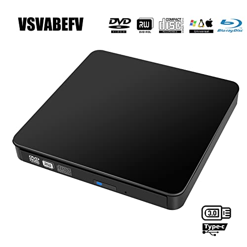 VSVABEFV Gravador de DVD Blu-ray USB 3.0 RW gravador de CD BD-RE 3D BD Full Drive HD Player gravador