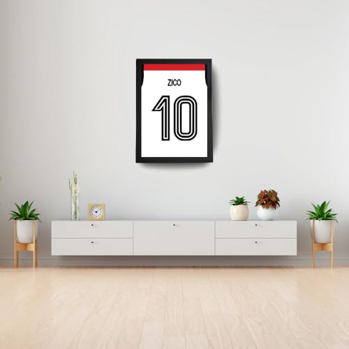 Quadro Zico Camisa 10 Com Moldura | Mdf 35x25cm