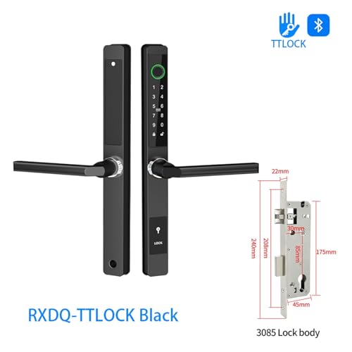Serrure connectée TTLock avec empreinte et code pour porte en verre - 3