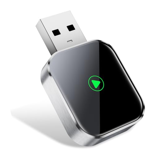 Mini Carplay Wireless Adapter for iPhone - Converts Wired to Wireless Carplay Adapter, Carplay Stick for Cars with Built-in Wired Apple CarPlay & for iPhone iOS 10+, USB & Type-C, Plug & Play