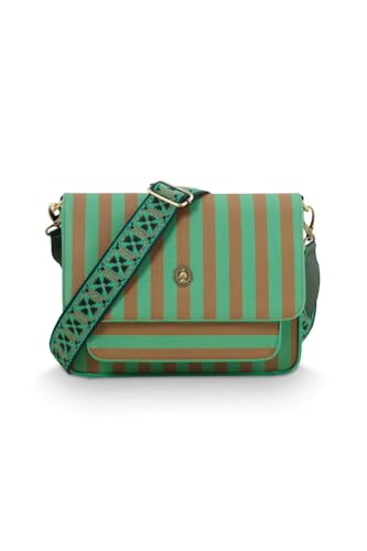 Sac Fenna Pip Studio Cross Body vert à motif rayé taille M