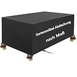 Gartenmöbel Abdeckung Nach Maß Wasserdicht Winterfest Rechteckig 600D Gartentisch Schutzhülle Abdeckhaube Abdeckplane Tischabdeckung Maßanfertigung alle Größen Farbe für Terrassenmöbel Sitzgruppe