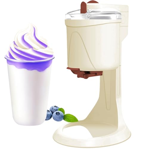 EliKBH Softeismaschine Einfache One-Push-Bedienung Hause EIS Mixer Desktop Milchshake for Dessert Joghurt Kegel