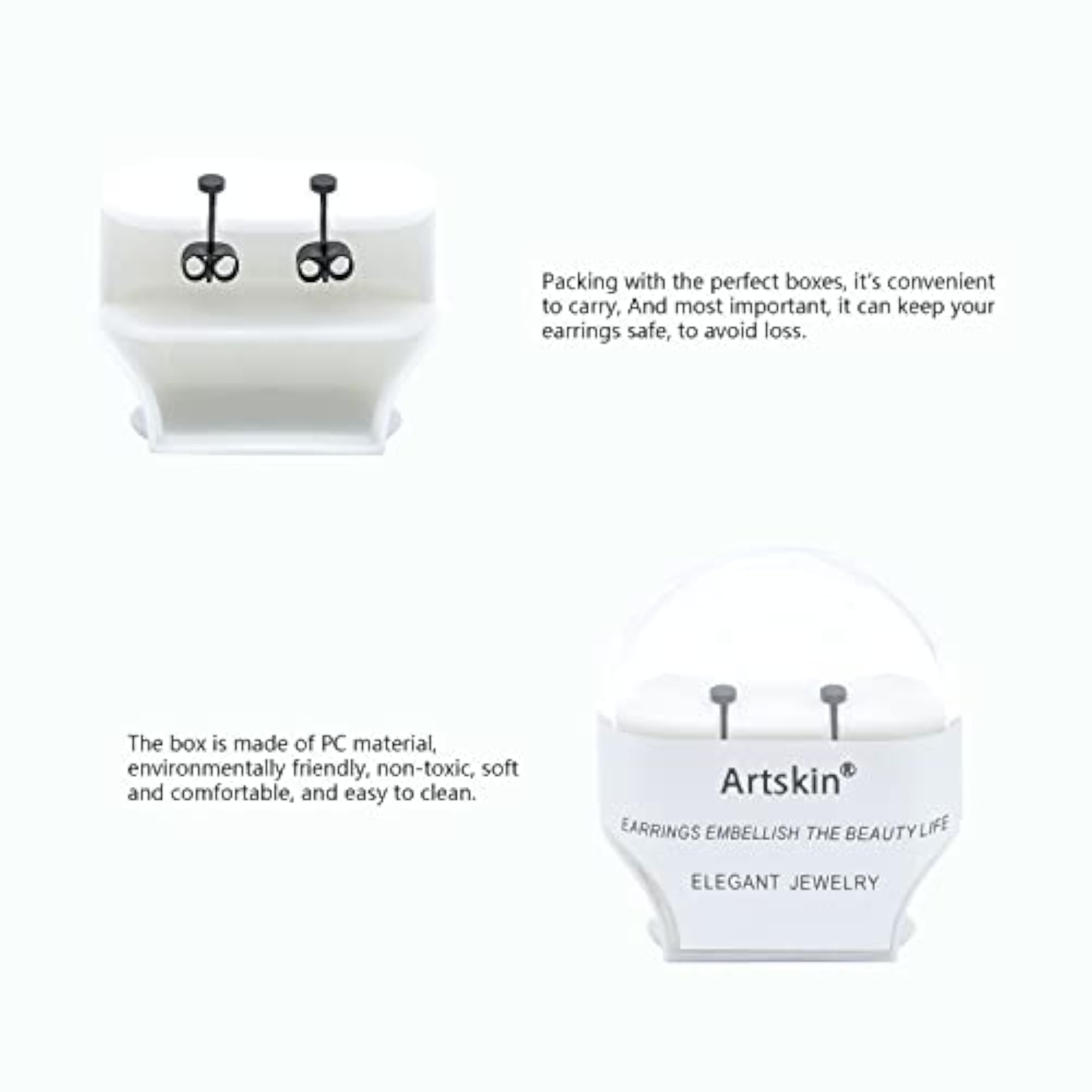 Titanium Stud Earrings for Women & Men, Hypoallergenic Options