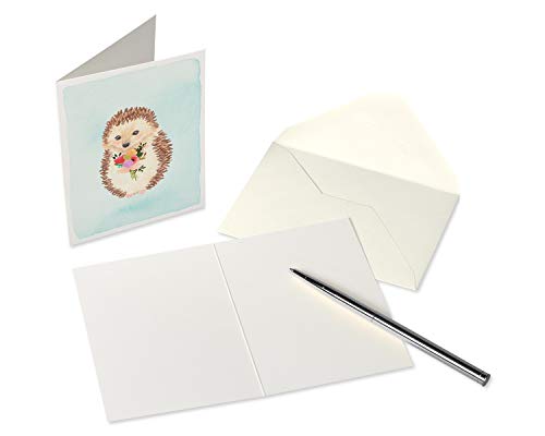 Image of Papyrus Blank Cards with Envelopes, Hedgehog with Flower (14-Count)