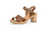 Gabor 42.773 Damen Sandalen,Sandaletten,Sandalette,Sandaletten,Sommerschuhe,offene Absatzschuhe,hoher Absatz,feminin,Frauen,camel (Kork)(Braun)