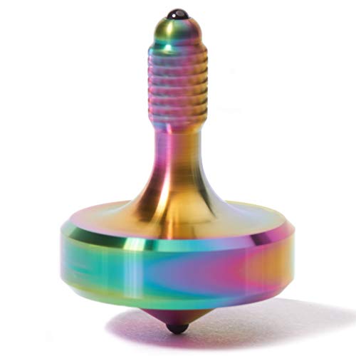 Joytech Exquisite Spinning Top Stainless Steel Precision Gyroscope Kill Time Metal Anti-Gravity Perfect Balance Desktop Toy T016 (Colorful)