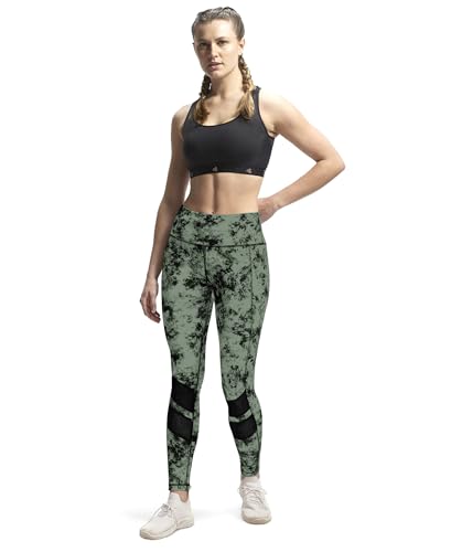 Image of Mehrang Women's Printed Gym wear /Active Wear Tights Strechable Leggings with Breathable Mesh and Side Pockets