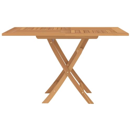 Table de jardin pliante en teck massif durable d'extérieur - 6