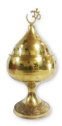 Brass Jumbo AKHAND Pooja Diya Oil LAMP PUJA Light with Cap