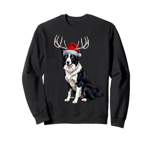 Australian shepherd dog christmas rentier santa dog xmas sweatshirt