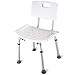 Produktbild COSTWAY Duschstuhl höhenverstellbar, Duschhocker mit großer Sitzfläche, Badehocker 150KG belastbar, Duschsitz rutschfest, Medical Duschstuhl aus Alu, Duschhilfe weiß, Badesitz Badehilfe für Schwangere und Alte (Modell 2)