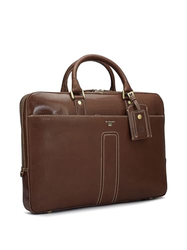 Image of Da Milano Leather Laptop Bag for Men & for Women - Fits Upto 15 inch Laptop