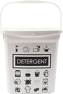 Ritzy Dishwasher Tablet Washing Powder 6 L Laundry Container Storage Storage Clothes Pegs Plastic with Lid, White (10l)