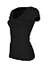Bozzolo RT1010V Plain Basic V Neck Short Sleeve Cotton T-Shirts Black L