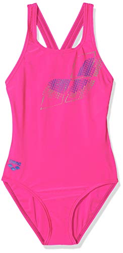 ARENA Bañador Deportivo para niña, Niñas, Traje de baño de una Sola Pieza, 002589, Freak Rose Royal, 140
