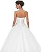 Likedpage Women's Sweetheart Tulle A-line Wedding Dresses for Bride with Train Ivory US2