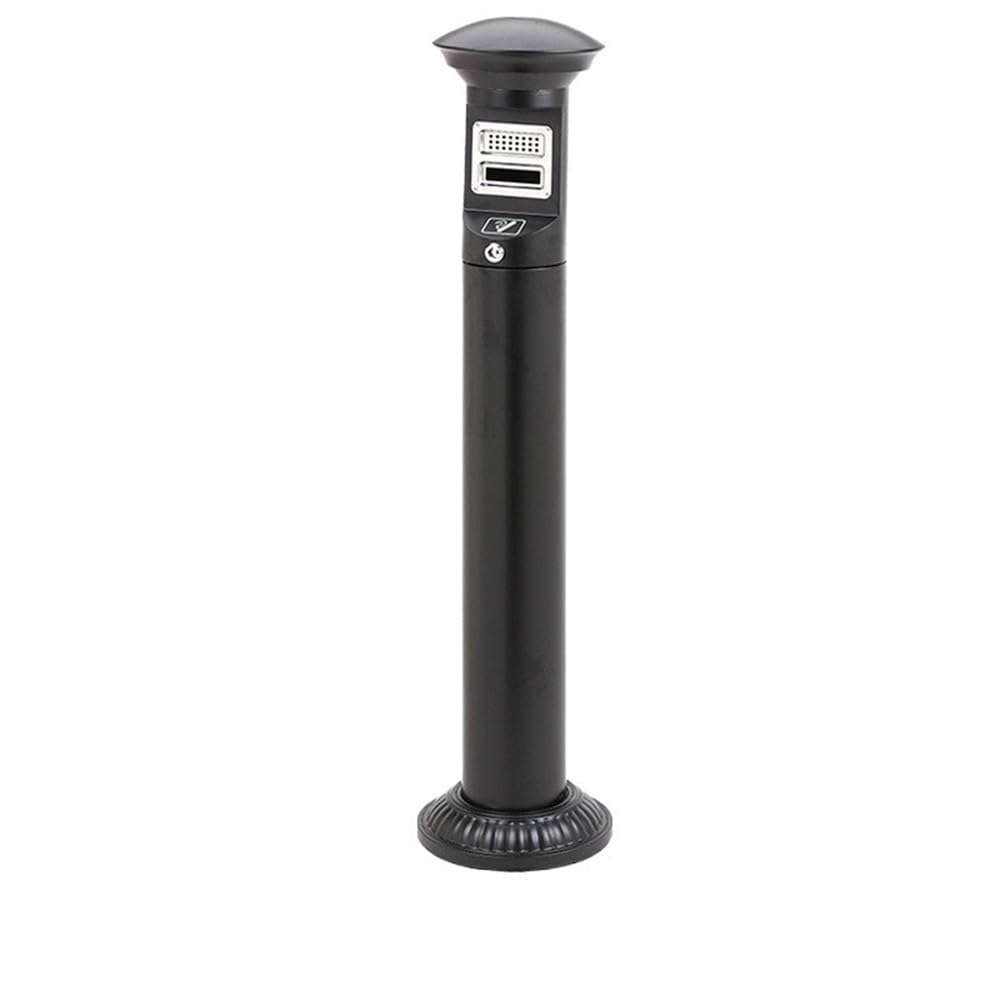 OWOHYG Ashtray Trash Can Rainproof Ash Pillar Indoor Outdoor Ash Cigarette Butt Collection Wastebasket Vertical Outdoor Ashtrays For Cigarettes.Black