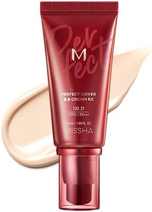 [MISSHA] M Perfect Cover BB Cream RX SPF42/PA+++ (No. 21 Light Beige) 50ml/1.69fl.oz.