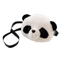 DEARMAMY borsa a tracolla panda school bag book bag toiletry bag shoulder bag plushies giocattolo peluche borse borsa monospalla custodia borsa all'aperto borsa portatile cotone pp Black