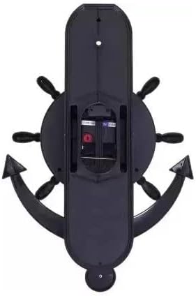 Kadio Analog 38 cm X 26 cm Wall Clock (Brown, with Glass, Standard).
