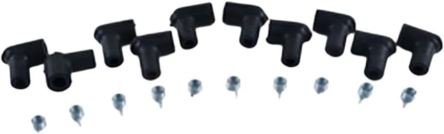 Rareelectrical Spark Plug Compatible With Johnson Evinrude Omc Outboard Inboard Marine Engine Universal Boot 90 Degree Elbow Pack Of 9 0120463 0580339 Angle Applications Replaces 463 0120464