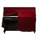 Klavierabdeckung Schwarz, Verdicken Klavier Abdeckung Piano Staubschutz Klavier Abdeckung Schutzhülle mit Gefalteter Saum Klavierzubehör Dekoration 158 x 45 x 112cm (Rot)