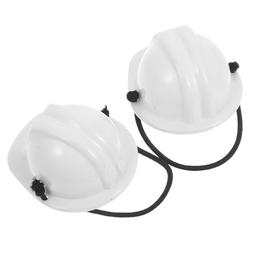 Ciieeo Mini Construction Hard Hat for Pets and Dolls Adjustable Spring Rope Lightweight Safety Helmet for Small Animals Dogs Cats Dollhouse Accessories