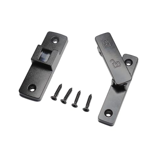 Heavy-Duty Flip Latch Lock 90/180 Degree Sliding/Swinging Door Lock Latch Bolt for Gate Barn Garage Garden Fence Shed Window Cabinet (180 Degree, Black)