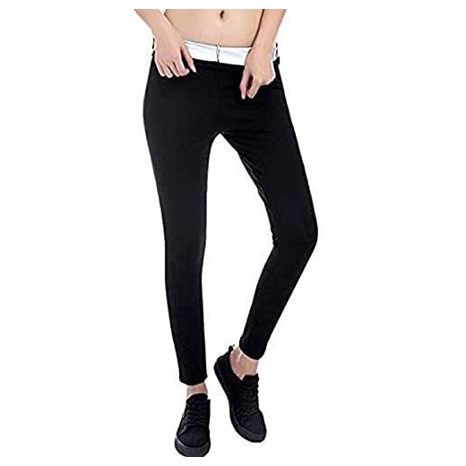 Bantning Bastu Byxor, Kvinnor Neopren Sport Bastu Byxor, Anti-celluliter Leggings Hög Midja, Strumpbyxor Upp för Sport Används för Att Köra Yoga Gym (Color : Black, Size : M)
