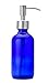 Produktbild jarmazing Produkte Petite Blau Glas Seife und Lotion Spender mit Edelstahl Pumpe  8 Oz