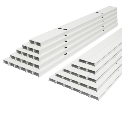 Light Tracks Compatible with Govee Outdoor Lights 50ft Aluminum Mounting Channel Kit (White Weather-Resistant Enclosure by GlowTraX)