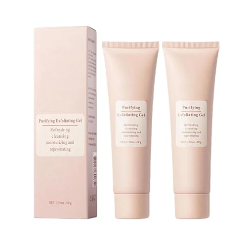 2 unidades de gel exfoliante limpiador, exfoliante suave de enzimas para la cara y el cuerpo para todo tipo de piel, poros que minimizan la eliminación de la piel muerta, uso diario Clean Beauty Ge