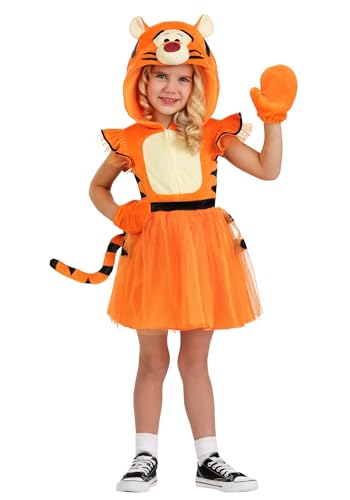 Disney Tigger Girls Toddler Costume Dress with Headband | Winnie the Pooh Halloween Outfit 2T