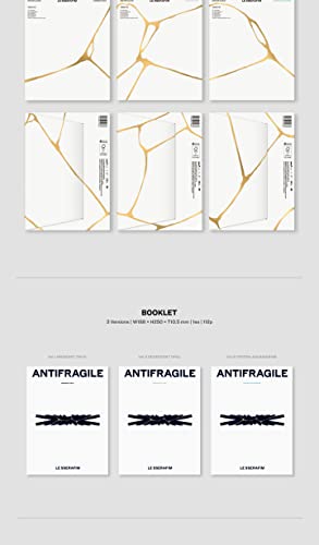 LE SSERAFIM ANTIFRAGILE 2nd Mini Album 3 Version SET CD+1p Folding Poster On Pack+112p Booklet+1p Ph