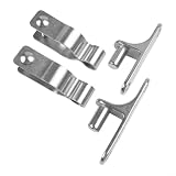 Robuste 304 Edelstahl-Torscharniere für 35 mm Rohrzaun, rostfreie Bauernhof-Torhalterungs-Set mit Wandplatte für Scheunentür-Montagezubehör, 2 Stück